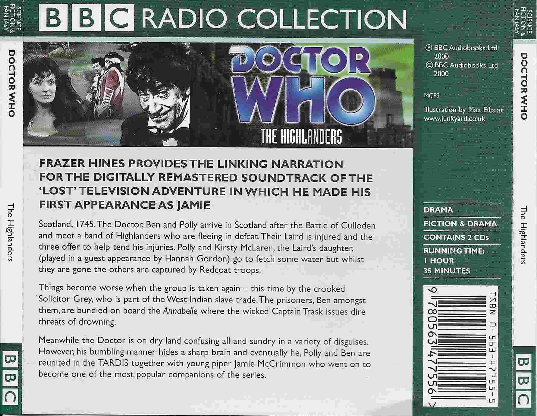 Picture of ISBN 0-563-47755-5 Doctor Who - The Highlanders by artist Gerry Davis from the BBC records and Tapes library